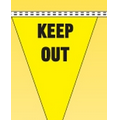 60' String Stock Safety Slogan Pennants - Keep Out